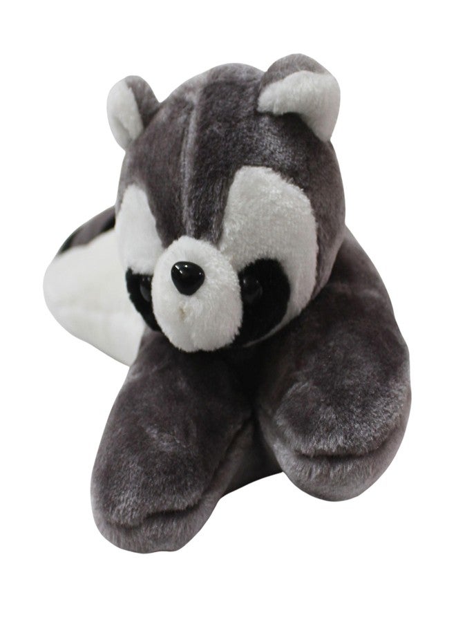 تيكلز وسادة داعمة ناعمة محشوة على شكل حيوان الراكون للأطفال، هدية عيد ميلاد للأولاد والبنات (الحجم: 40 سم، اللون: رمادي وأبيض) - Image 2